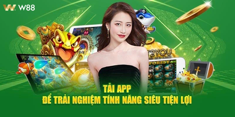 Người chơi tận hưởng tiện ích khi tải APP W88 thành công