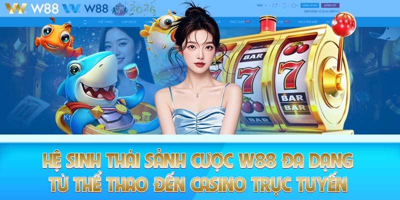 Hệ sinh thái sảnh cược W88 đa dạng từ thể thao đến casino trực tuyến